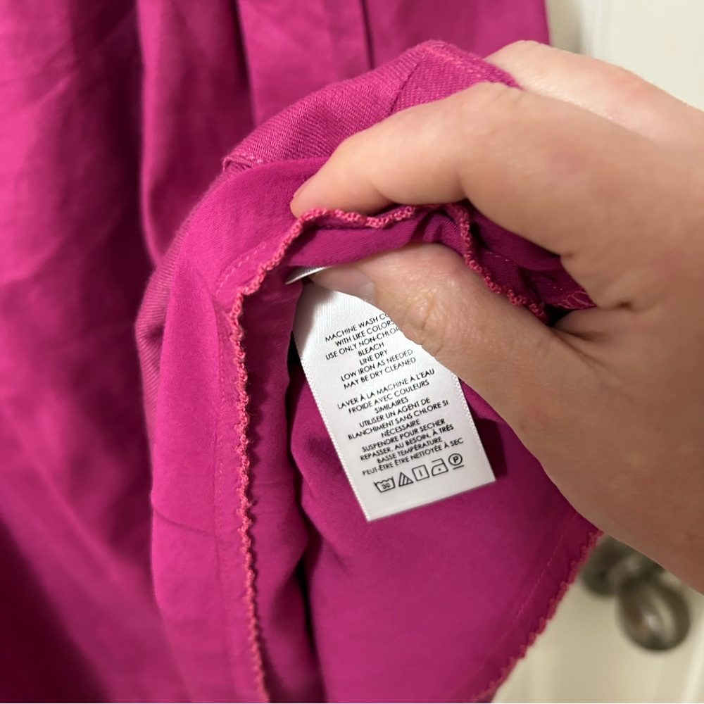 NWT Maeve Anthropologie Lorraine Sleeveless Mini Dress in Magenta Size Medium - Picture 11 of 12